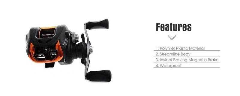 10 + 1BB Angelrolle für Baitcasting für die linke und rechte Hand 6.3: 1-Angelrad mit magnetischer Bremse Carretilha Pesca AF103