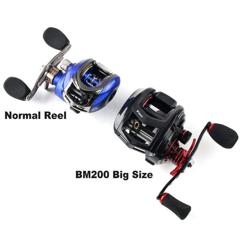 Baitcastingrolle Big Game 12kg max. Bremskraft Salzwasser Angelrolle leichtes Gewicht 11+1 BB 7.1:1 Aluminiumlegierung Körper Jiggingrolle