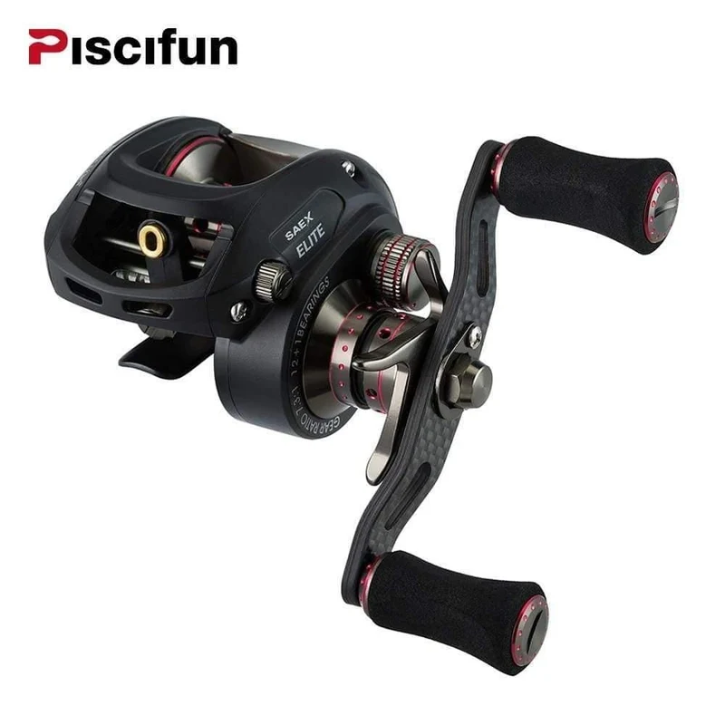SAEX ELITE Baitcasting Angelrolle Rechts Links Hand 13BB 7.3:1 167g Super Licht Bait Casting Angelrolle