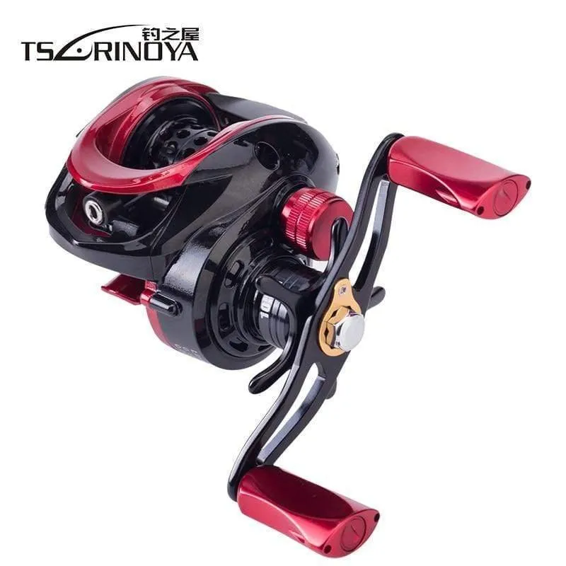 XF-50 Baitcastingrolle 190 g 10BB 6.6: 1 Magnetbremssystem 12.5 g Aluminiumlegierung Leichte Spule Angelköder