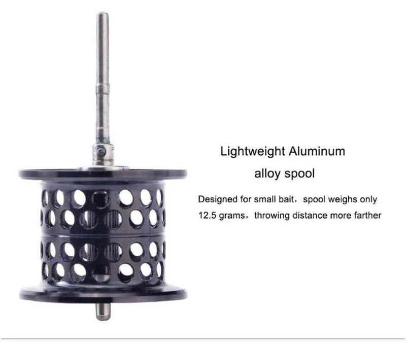 XF-50 Baitcastingrolle 190 g 10BB 6.6: 1 Magnetbremssystem 12.5 g Aluminiumlegierung Leichte Spule Angelköder