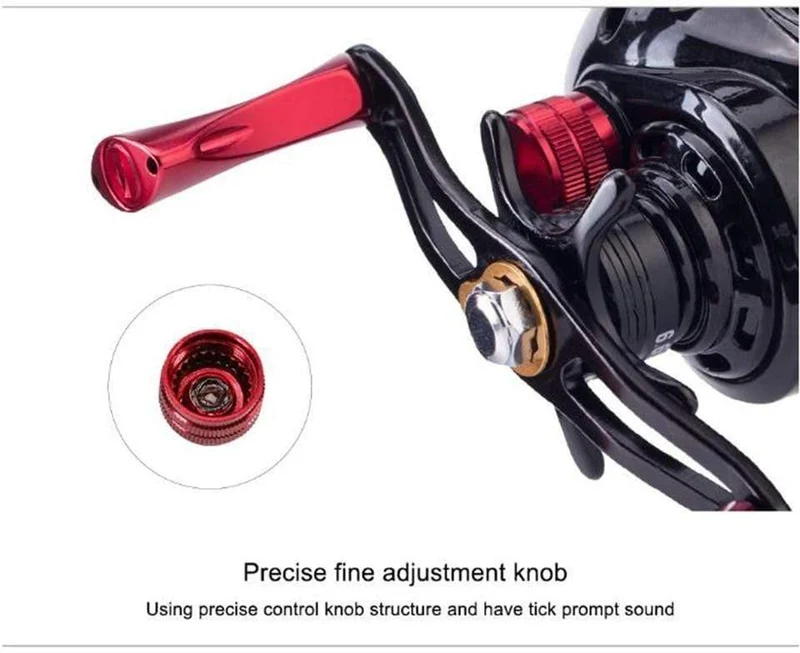 XF-50 Baitcastingrolle 190 g 10BB 6.6: 1 Magnetbremssystem 12.5 g Aluminiumlegierung Leichte Spule Angelköder