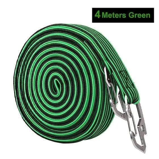2M / 4M Radfahren Zugseil Kohlenstoffstahl Haken Fahrrad Gepäckträger Stretch Elastic Cord Dachträger Gurt Fixed Belt