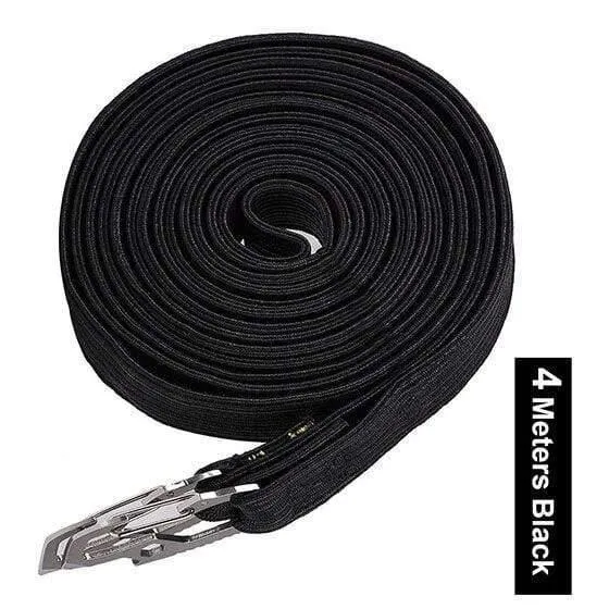 2M / 4M Radfahren Zugseil Kohlenstoffstahl Haken Fahrrad Gepäckträger Stretch Elastic Cord Dachträger Gurt Fixed Belt