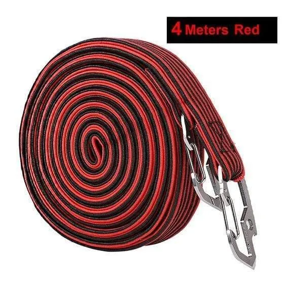 2M / 4M Radfahren Zugseil Kohlenstoffstahl Haken Fahrrad Gepäckträger Stretch Elastic Cord Dachträger Gurt Fixed Belt