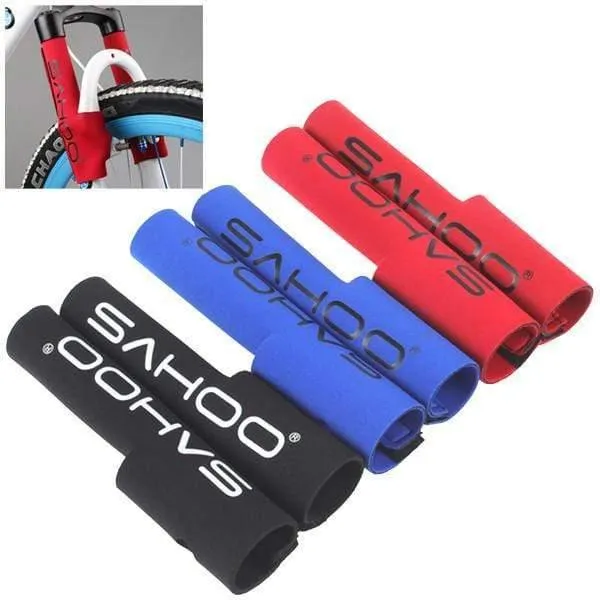 2 Teile/para Fahrrad Rahmen Kette Schutz Radfahren Mountainbike Bleiben Vorderrad Gabel Schutz Schutz Pad Wrap Abdeckung