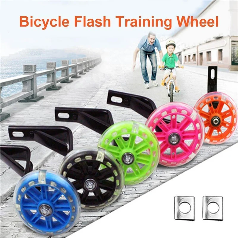 1 paar Kinder Kinder Fahrrad Bike Ausbildung Räder Flash Stabilisatoren Sicher Für Radfahren Balance YS-BUY
