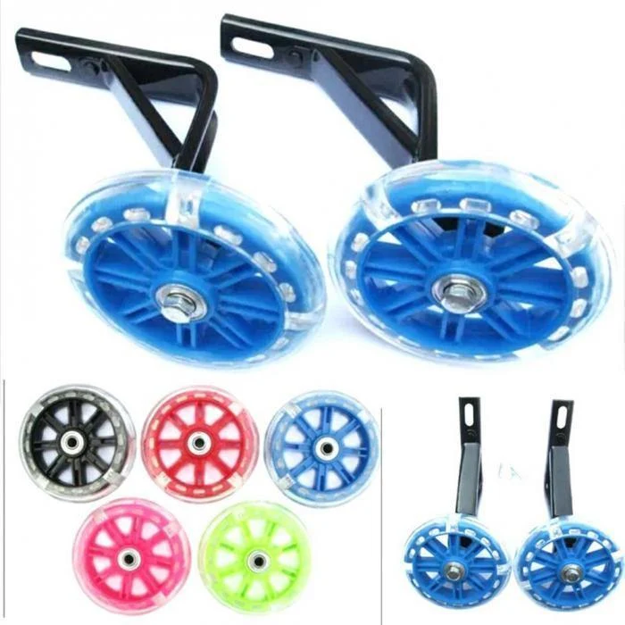 1 paar Kinder Kinder Fahrrad Bike Ausbildung Räder Flash Stabilisatoren Sicher Für Radfahren Balance YS-BUY
