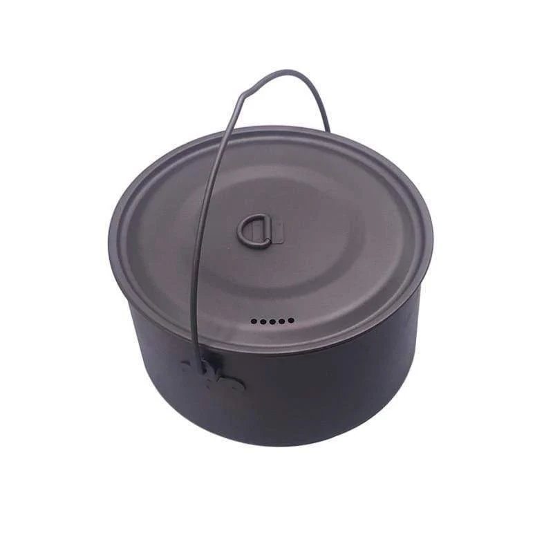 1100ml 1950ml Ultraleicht Outdoor Camping Titan Topf & Pfanne Kochtopf Bratpfanne Titan Kochgeschirr Sets Topf