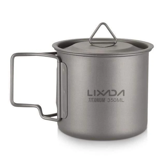Outdoor Titan Tasse Becher Töpfe Geschirr Camping Tasse Picknick Wasser Tasse Kaffee Tee mit Deckel 300 / 350 / 420 / 550 / 650 / 750ml