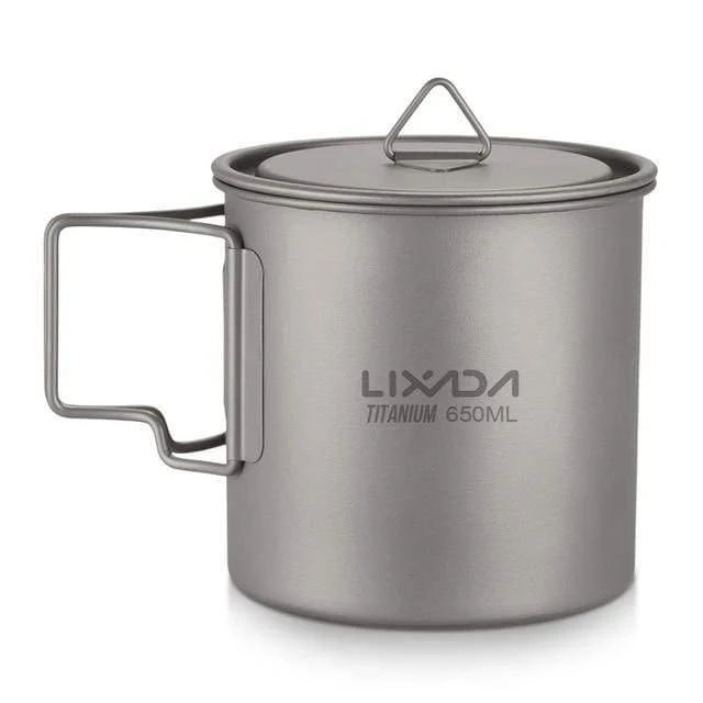 Outdoor Titan Tasse Becher Töpfe Geschirr Camping Tasse Picknick Wasser Tasse Kaffee Tee mit Deckel 300 / 350 / 420 / 550 / 650 / 750ml