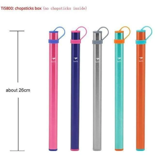 Outdoor Titan Runde Quadrat Essstäbchen Mit Aluminium Rohr Abdeckung Camping Picknick Reise Kinder Geschirr Besteck Ti5822
