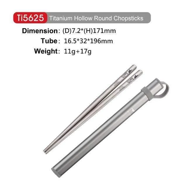 Outdoor Titan Runde Quadrat Essstäbchen Mit Aluminium Rohr Abdeckung Camping Picknick Reise Kinder Geschirr Besteck Ti5822