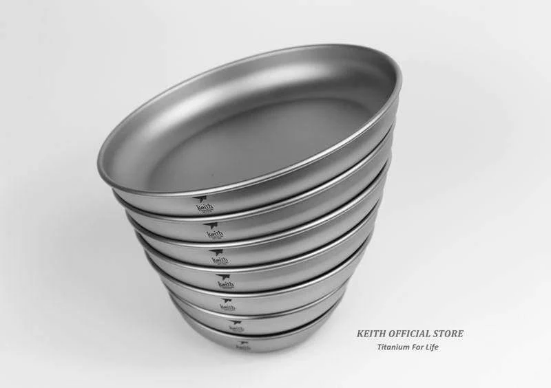 Camping Titan Geschirr 150 ml-450 ml Untertasse Outdoor Geschirr Camping Teller Besteck Ti5362/Ti5368
