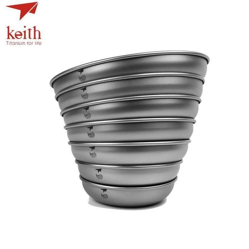 Camping Titan Geschirr 150 ml-450 ml Untertasse Outdoor Geschirr Camping Teller Besteck Ti5362/Ti5368