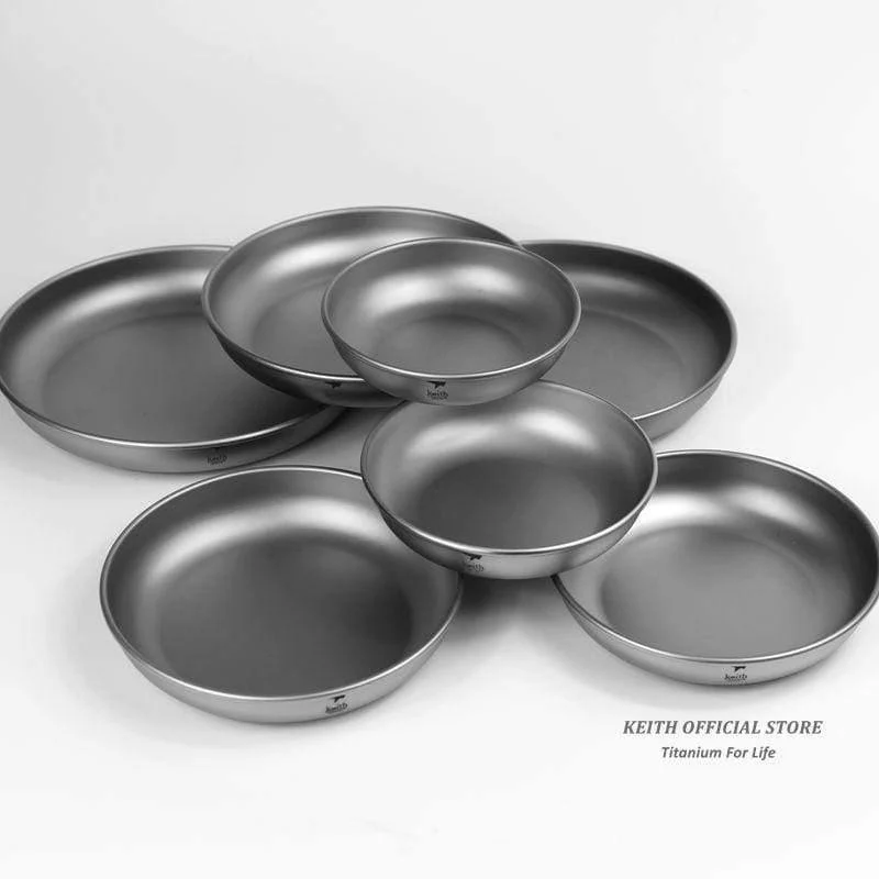 Camping Titan Geschirr 150 ml-450 ml Untertasse Outdoor Geschirr Camping Teller Besteck Ti5362/Ti5368