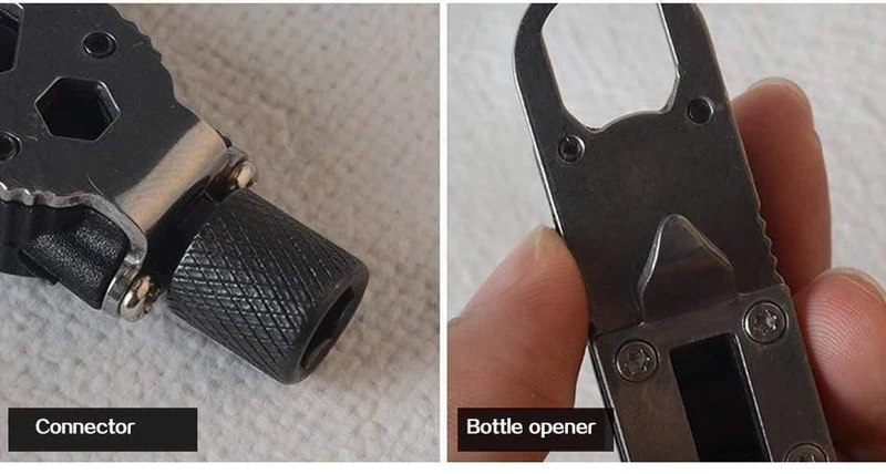 Mini-Multifunktions-Schlüsselbund EDC Outdoor Camping Portable Edelstahl Pocket Tools für Wilderness Survival