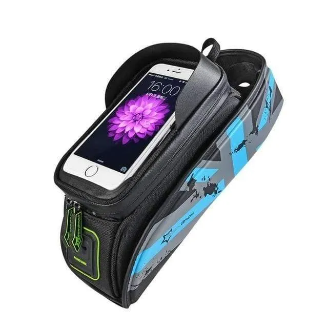 Fahrrad-Oberrohrtasche vorne, Fahrradrahmen-Sattelpaket für Mobiltelefon, wasserdicht, Touchscreen, Fahrradzubehör