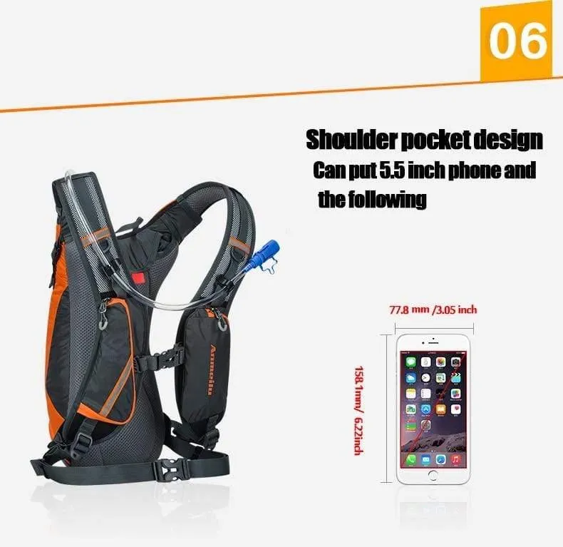 8L Fahrradrucksack, Wasserdichter MTB Fahrrad Wasserrucksack Für Fahrrad, Outdoor Wandern Trekking Radfahren Trinkrucksack 4 Colors