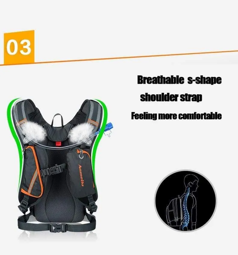 8L Fahrradrucksack, Wasserdichter MTB Fahrrad Wasserrucksack Für Fahrrad, Outdoor Wandern Trekking Radfahren Trinkrucksack 4 Colors