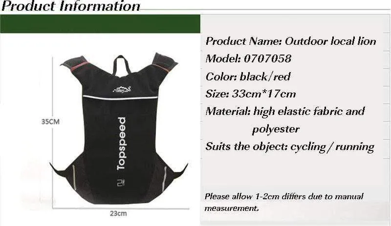 Wasserrucksack Fahrradrucksack Rucksack Outdoor Fahrrad Fahrradtasche Trinksystem Fahrradrucksack und 1.5 l Wasserbeutel