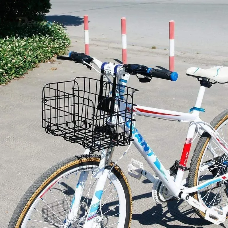 Fahrradkorb, Lenkertasche, Fahrradträger, Eisengehäuse, Tasche, Fahrradgepäcktasche, strapazierfähig, einfache Ausführung, Optionen