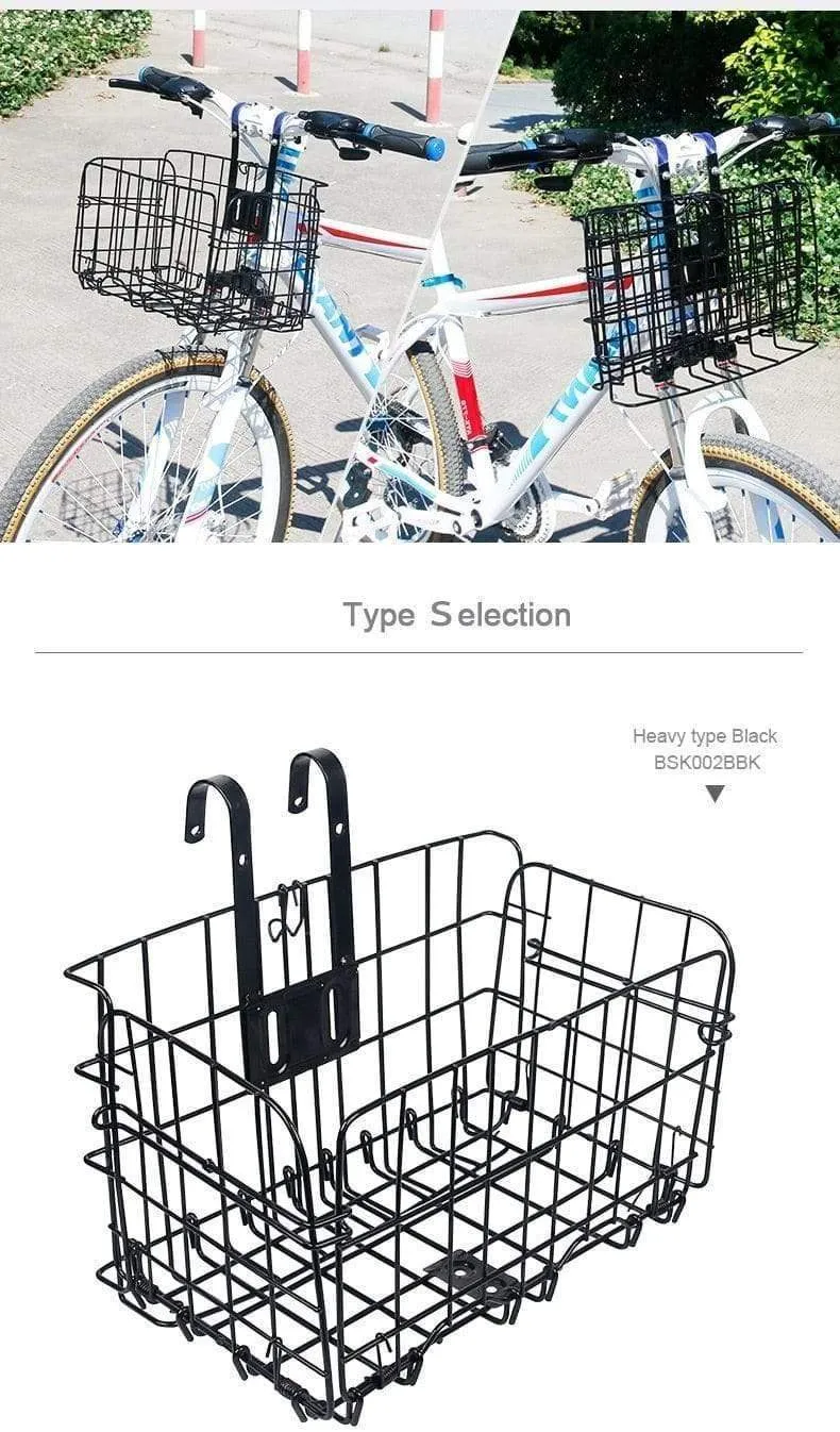 Fahrradkorb, Lenkertasche, Fahrradträger, Eisengehäuse, Tasche, Fahrradgepäcktasche, strapazierfähig, einfache Ausführung, Optionen
