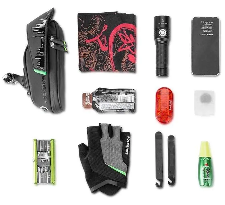 Fahrradtasche, stoßfeste Fahrrad-Satteltasche für Fahrrad, Schwarz, Radfahren, hintere Sattelstütze, Packtaschen, MTB-Fahrradzubehör