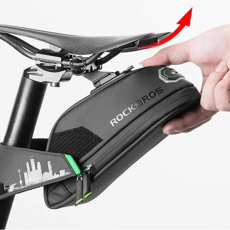 Fahrradtasche, stoßfeste Fahrrad-Satteltasche für Fahrrad, Schwarz, Radfahren, hintere Sattelstütze, Packtaschen, MTB-Fahrradzubehör