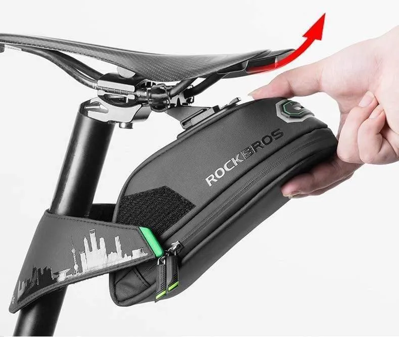 Fahrradtasche, stoßfeste Fahrrad-Satteltasche für Fahrrad, Schwarz, Radfahren, hintere Sattelstütze, Packtaschen, MTB-Fahrradzubehör