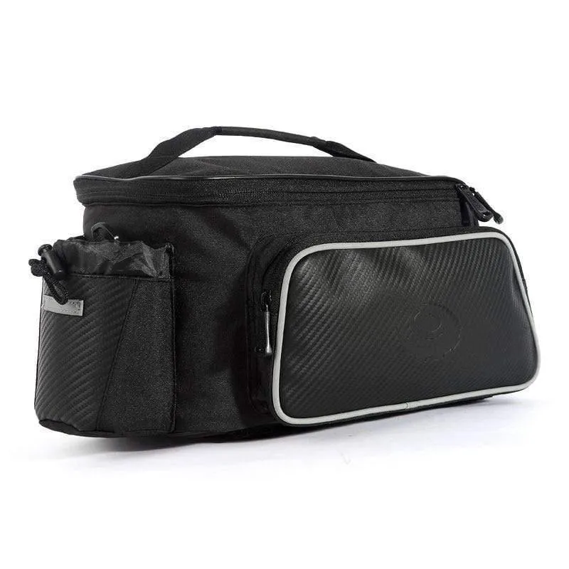 10L Roswheel Fahrradtasche Gepäckträgertasche Hinten Reißfeste schwarze Sitztasche Fahrradtasche Griff Tasche