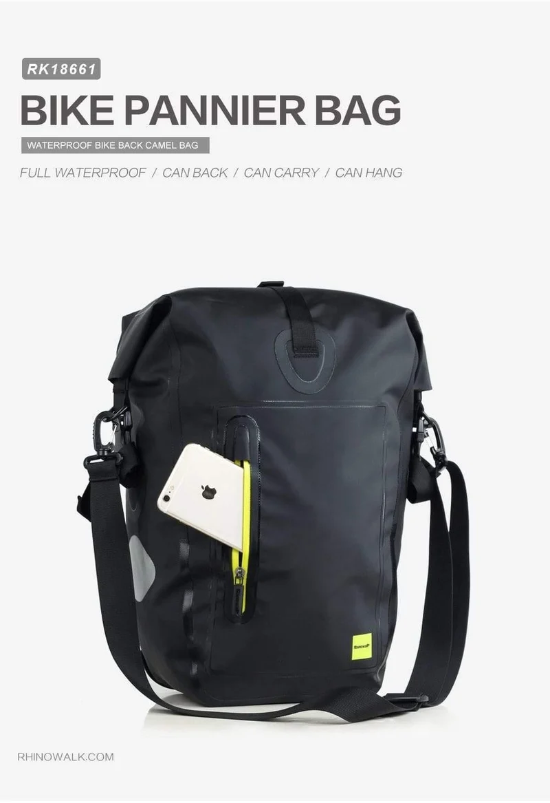 25L Fahrradtaschen MTB Fahrrad Gepäckträgertasche Voll wasserdicht Multifunktions-Rennrad-Gepäckträgertasche Rücksitz-Kofferraumtasche