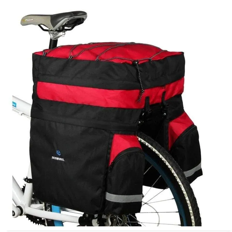 Fahrradträgertasche 60L Gepäckträger Kofferraum Fahrradgepäck Rücksitztasche Zwei Taschen Outdoor Fahrradsattel Aufbewahrung 14590