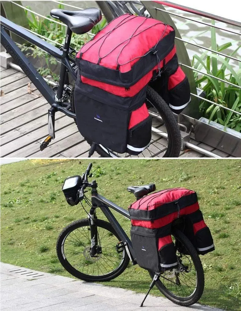 Fahrradträgertasche 60L Gepäckträger Kofferraum Fahrradgepäck Rücksitztasche Zwei Taschen Outdoor Fahrradsattel Aufbewahrung 14590