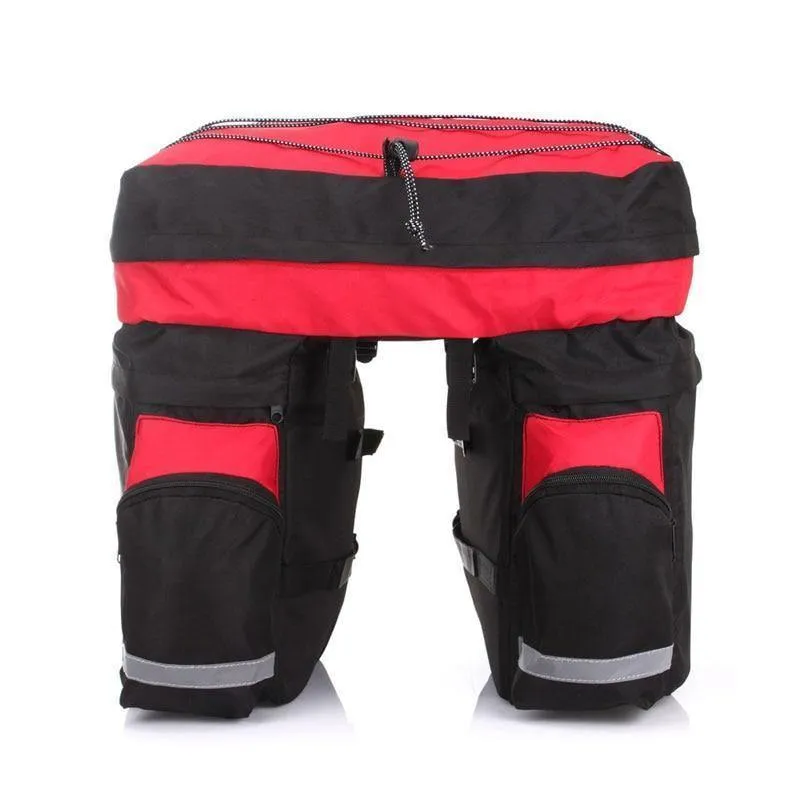 Fahrradträgertasche 60L Gepäckträger Kofferraum Fahrradgepäck Rücksitztasche Zwei Taschen Outdoor Fahrradsattel Aufbewahrung 14590