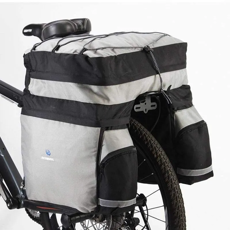 Fahrradträgertasche 60L Gepäckträger Kofferraum Fahrradgepäck Rücksitztasche Zwei Taschen Outdoor Fahrradsattel Aufbewahrung 14590