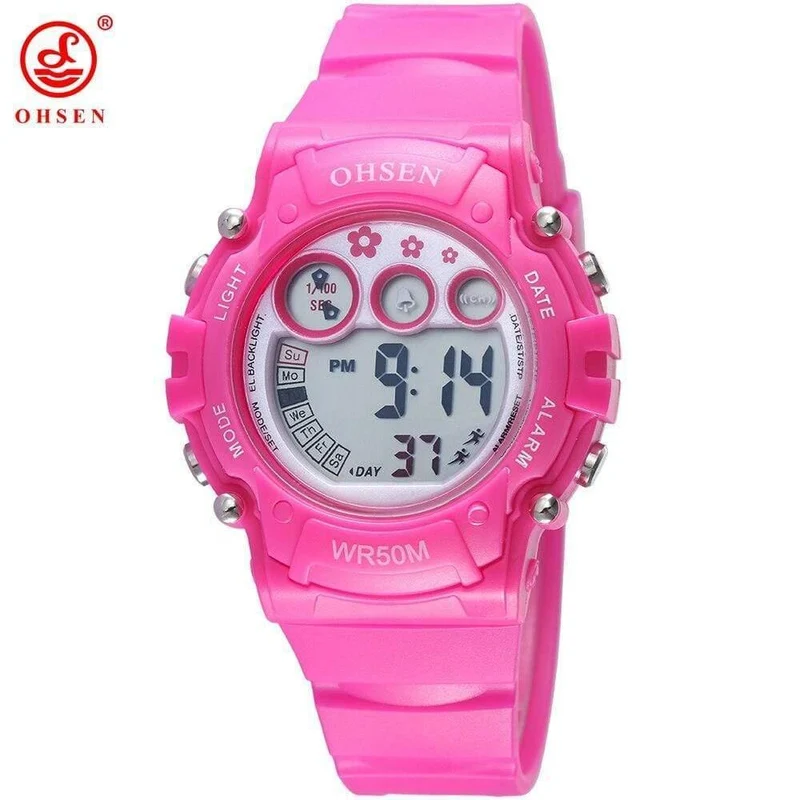 Digitaluhr Sportuhr Jungen Mädchen Kinder Alarm Datum LED Back Light Chronograph Armbanduhr Weihnachtsgeschenke für Kinder