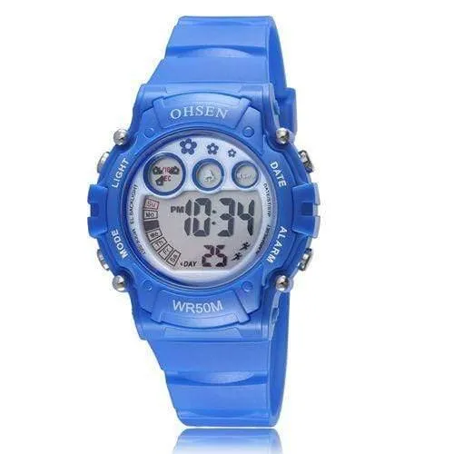 Digitaluhr Sportuhr Jungen Mädchen Kinder Alarm Datum LED Back Light Chronograph Armbanduhr Weihnachtsgeschenke für Kinder