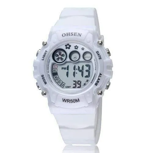 Digitaluhr Sportuhr Jungen Mädchen Kinder Alarm Datum LED Back Light Chronograph Armbanduhr Weihnachtsgeschenke für Kinder