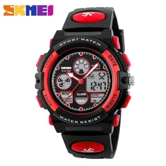Kinder LED Digitaluhren für Jungen Mädchen Sport 5Bar wasserdichte Armbanduhren Smart PU Strap Kinder Montre Enfant