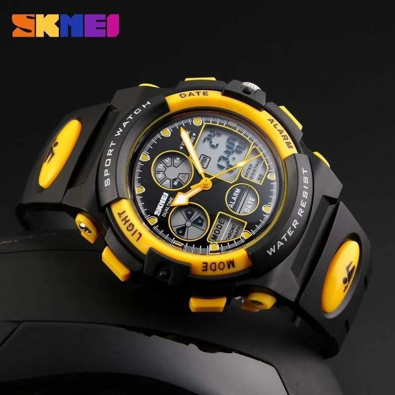 Kinder Sport Uhren Kinder Für Mädchen Jungen Wasserdichte Militär Dual Display Armbanduhren LED Wasserdichte Uhr 1163