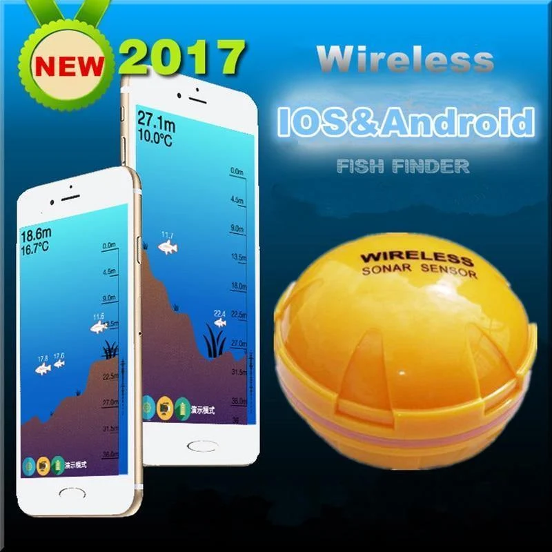 Telefon Fishfinder Wireless Sonar Fish Finder Tiefe Sea Lake Fish Erkennen iOS Android App findfish Smart Sonar Sounder XNC