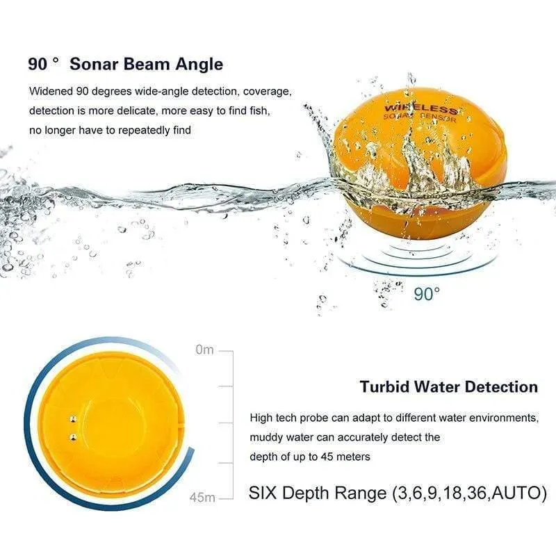 Telefon Fishfinder Wireless Sonar Fish Finder Tiefe Sea Lake Fish Erkennen iOS Android App findfish Smart Sonar Sounder XNC