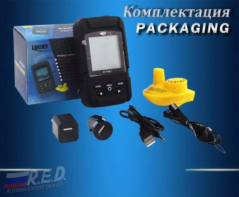 FF718Li-W Russische Version Drahtloses Fischfinder-Sonar Echt wasserdicht mit RU EN-Benutzerhandbuch