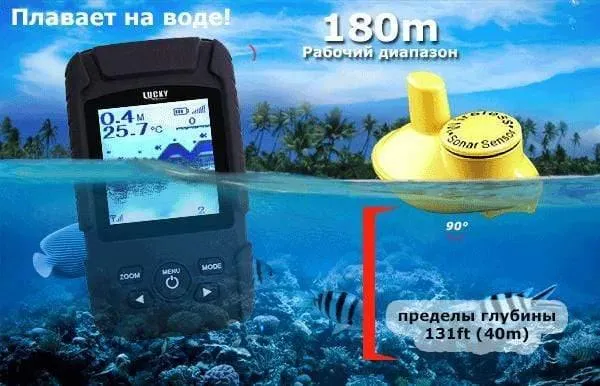 FF718Li-W Russische Version Drahtloses Fischfinder-Sonar Echt wasserdicht mit RU EN-Benutzerhandbuch