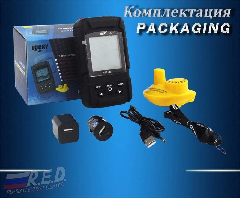FF718Li-W Russische Version Drahtloses Fischfinder-Sonar Echt wasserdicht mit RU EN-Benutzerhandbuch