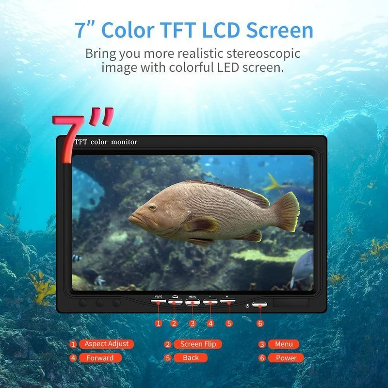 30M Unterwasserfischerkamera Video Fish Finder 12PCS Weiße LED + 12PCS Infrarot LED Nachtsicht DVR OPTIONAL