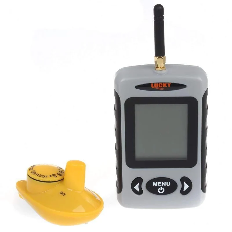 Drahtloser tragbarer Fischfinder, 40 m/120 ft, Sonar, Echolot, Alarm, Ozean, Fluss, See, russisches Menü, optional