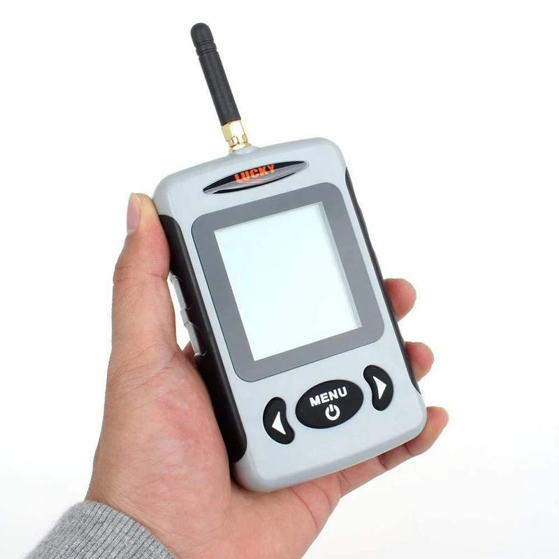 Drahtloser tragbarer Fischfinder, 40 m/120 ft, Sonar, Echolot, Alarm, Ozean, Fluss, See, russisches Menü, optional