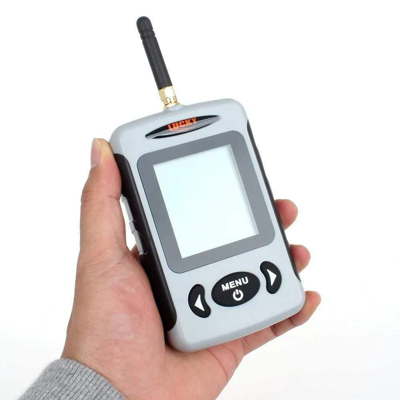 Drahtloser tragbarer Fischfinder, 40 m/120 ft, Sonar, Echolot, Alarm, Ozean, Fluss, See, russisches Menü, optional